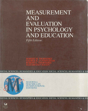 Measurement and Evaluation in Psychology and Education fifth Edition Robert Thorndike | BookBuzz.Store