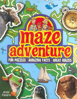 Maze Adventure Fun Puzzles - Amazing Facts - Great Mazes Andy Peters Children | BookBuzz.Store