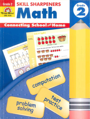 Skill Sharpeners Math Grade 2 Evan Moor Educational Publishers Children | BookBuzz.Store