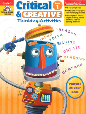 Critical And Creative Thinking Activities Grade 1 Evan Moor Educational Publishers Children | BookBuzz.Store