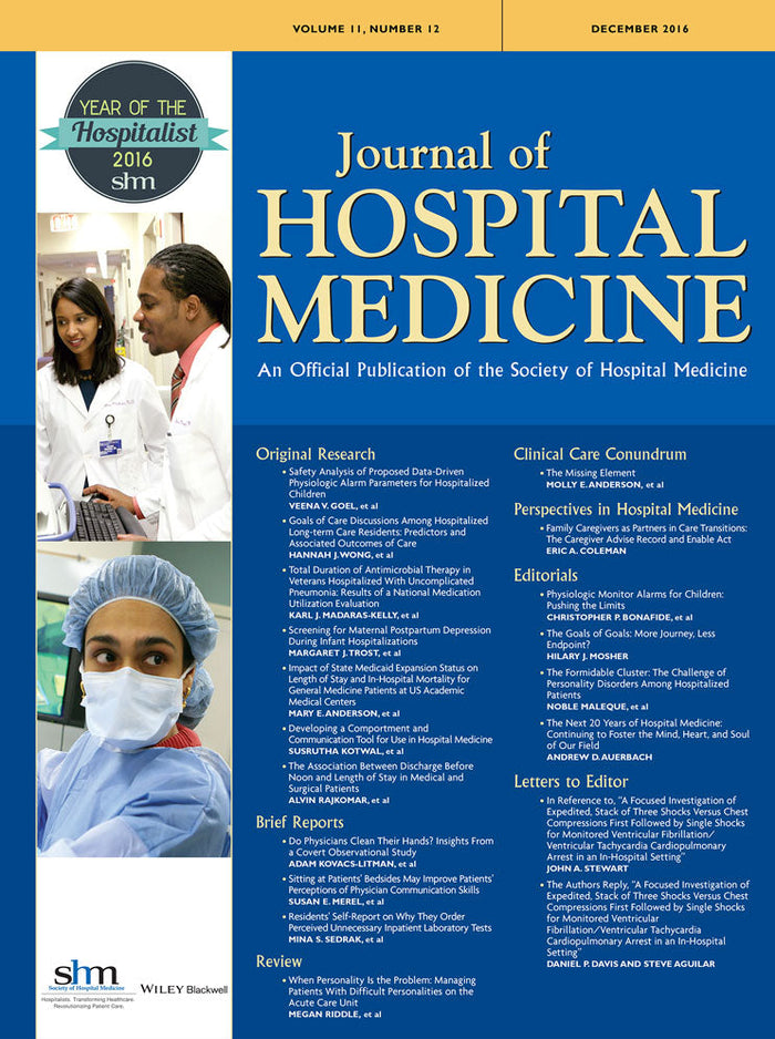 Journal of Hospital Medicine