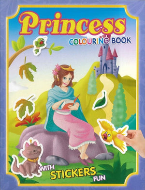 Princess COLOURING BOOK (BLUE) | BookBuzz.Store