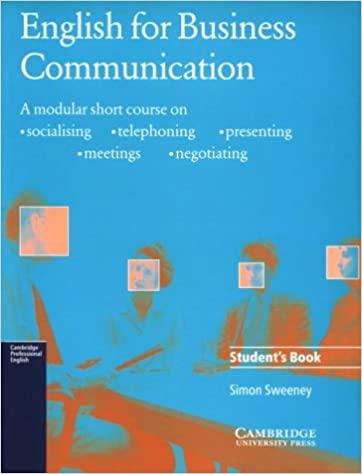 English for Business Communication Student's book