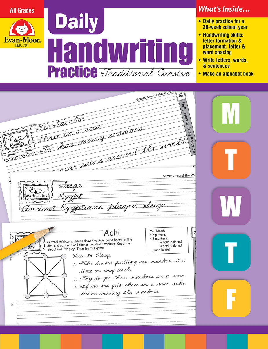 Daily Handwriting Traditional Cursive Author Evan Moor Educational ...