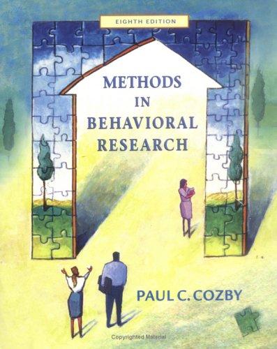 Methods in Behavioural Research